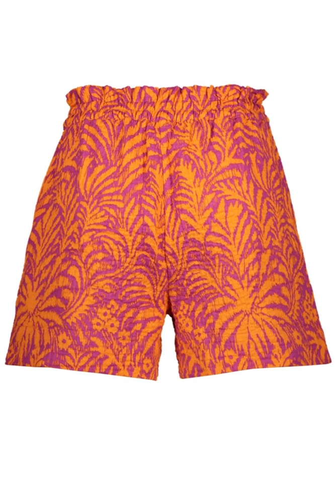 GESTRUCTUREERDE KORTE BROEK 51246 20 Cassis/Orange
